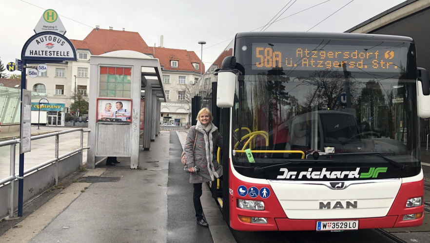 Provisorium beendet - Neue Bushaltestelle für 58A und 58B 